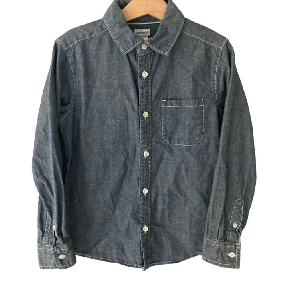 Carter's Chambray Button Up Oxford Shirt - Blue - 6